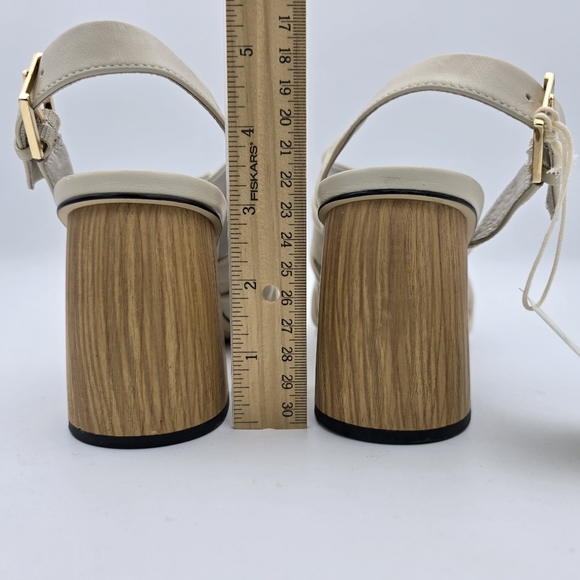 NWT Sanctuary Regal Heeled Leather Sandals, Bone, 10M - Picture 12 of 16